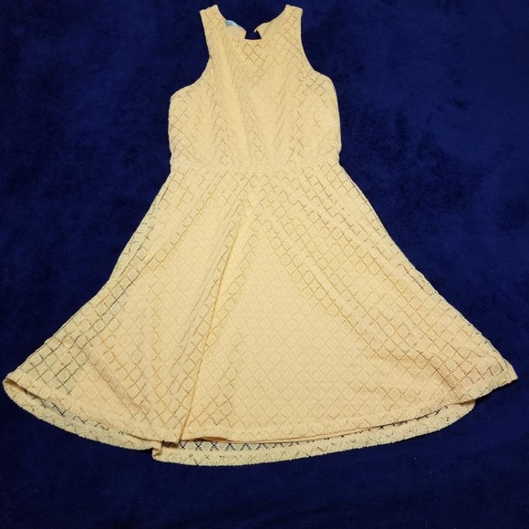 Maurices Peach Sleeveless Skater A-Line Dress Lace Overlay - Picture 2 of 10